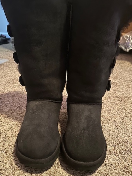 Black ugg tall bailey button boots - Picture 1 of 3